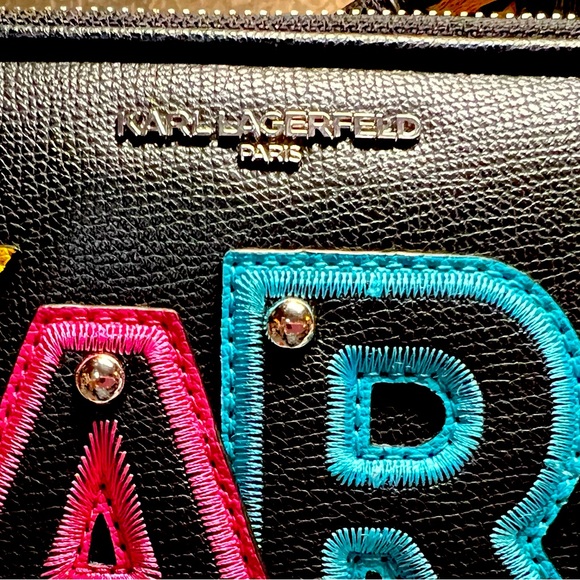 Karl Lagerfeld Paris NWT Black Small Monogram Camera Style Crossbody Bag  (P037) - Picture 5 of 12